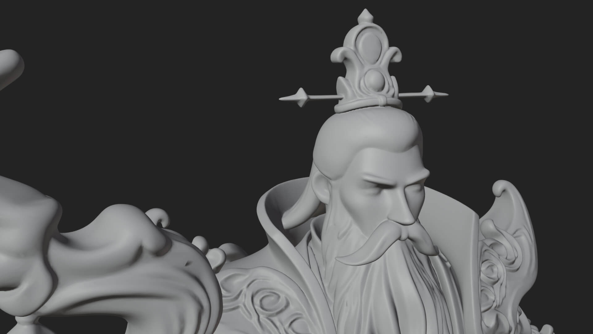 Elven High Mage Statue Design 26 3D Print Model 3D Model
