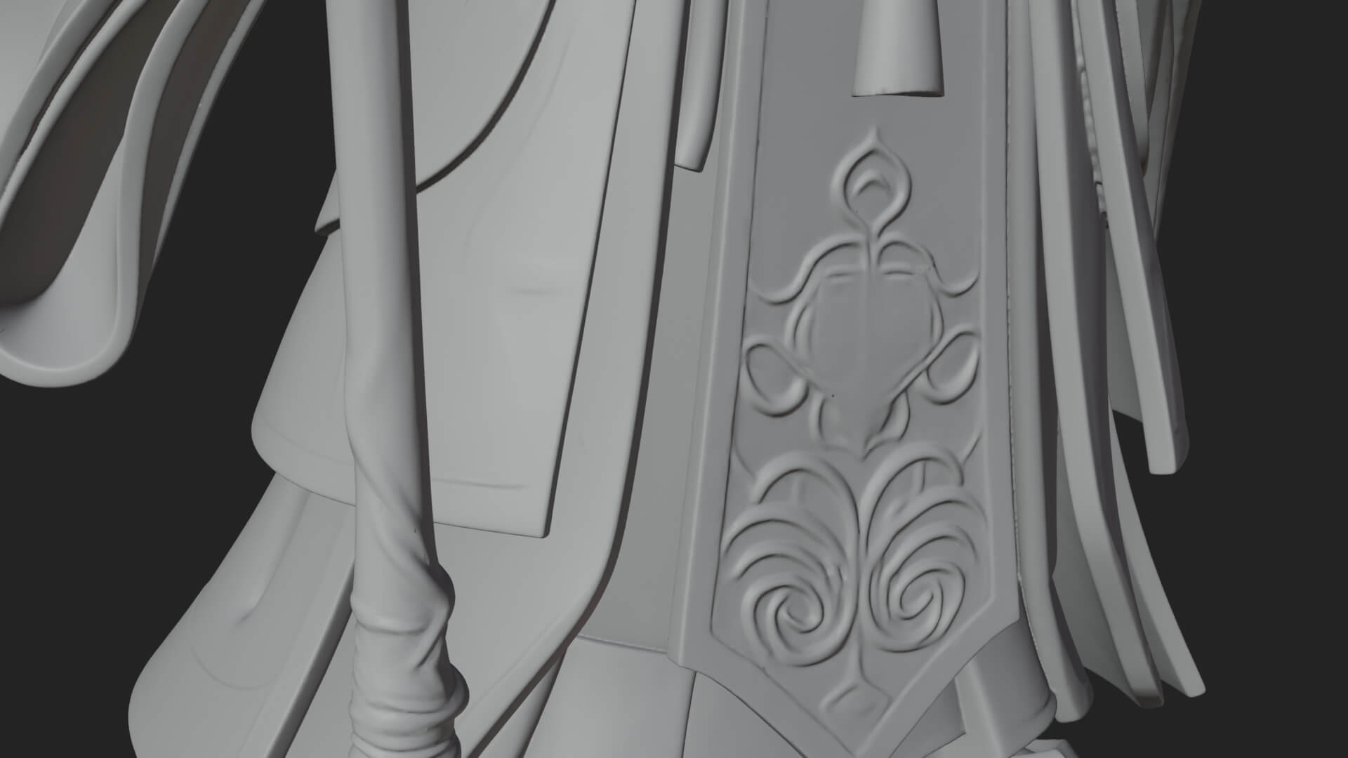 Elven High Mage Statue Design 26 3D Print Model 3D Model