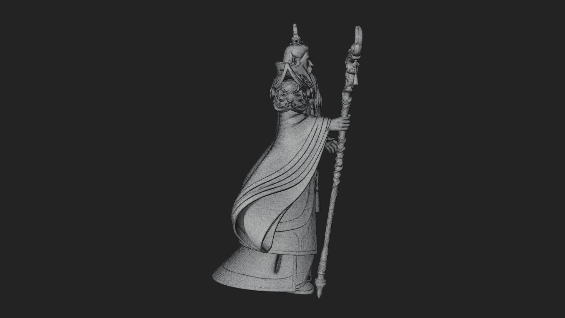 Elven High Mage Statue Design 26 3D Print Model 3D Model