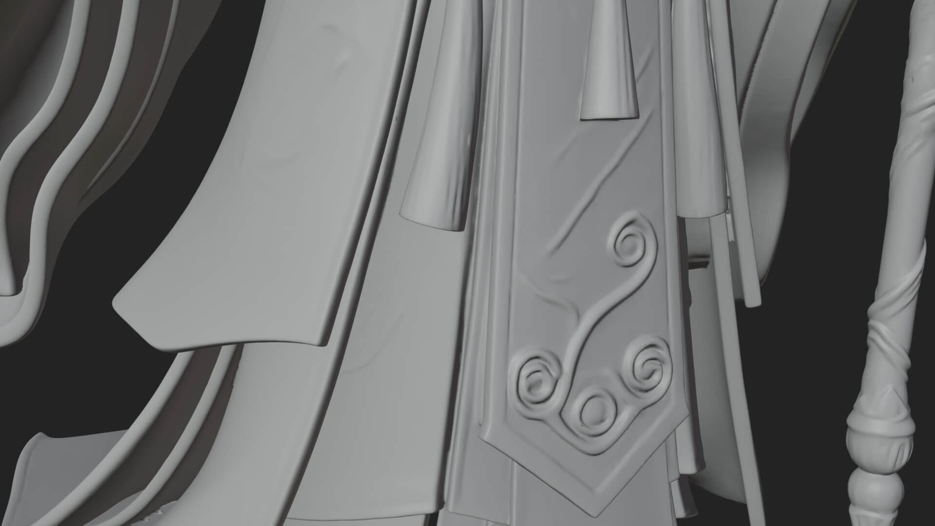 Elven High Mage Statue Design 27 3D Print Model 3D Model