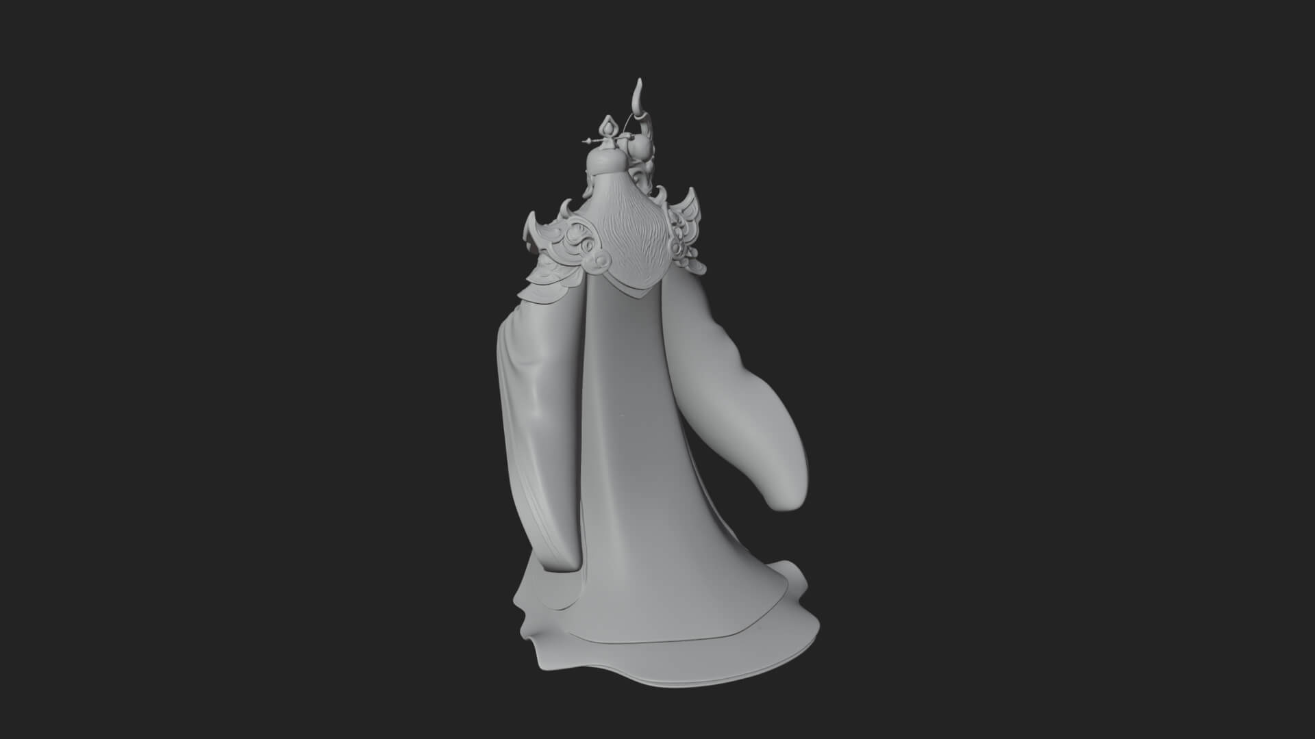 Elven High Mage Statue Design 6 3D Print Model 3D Model