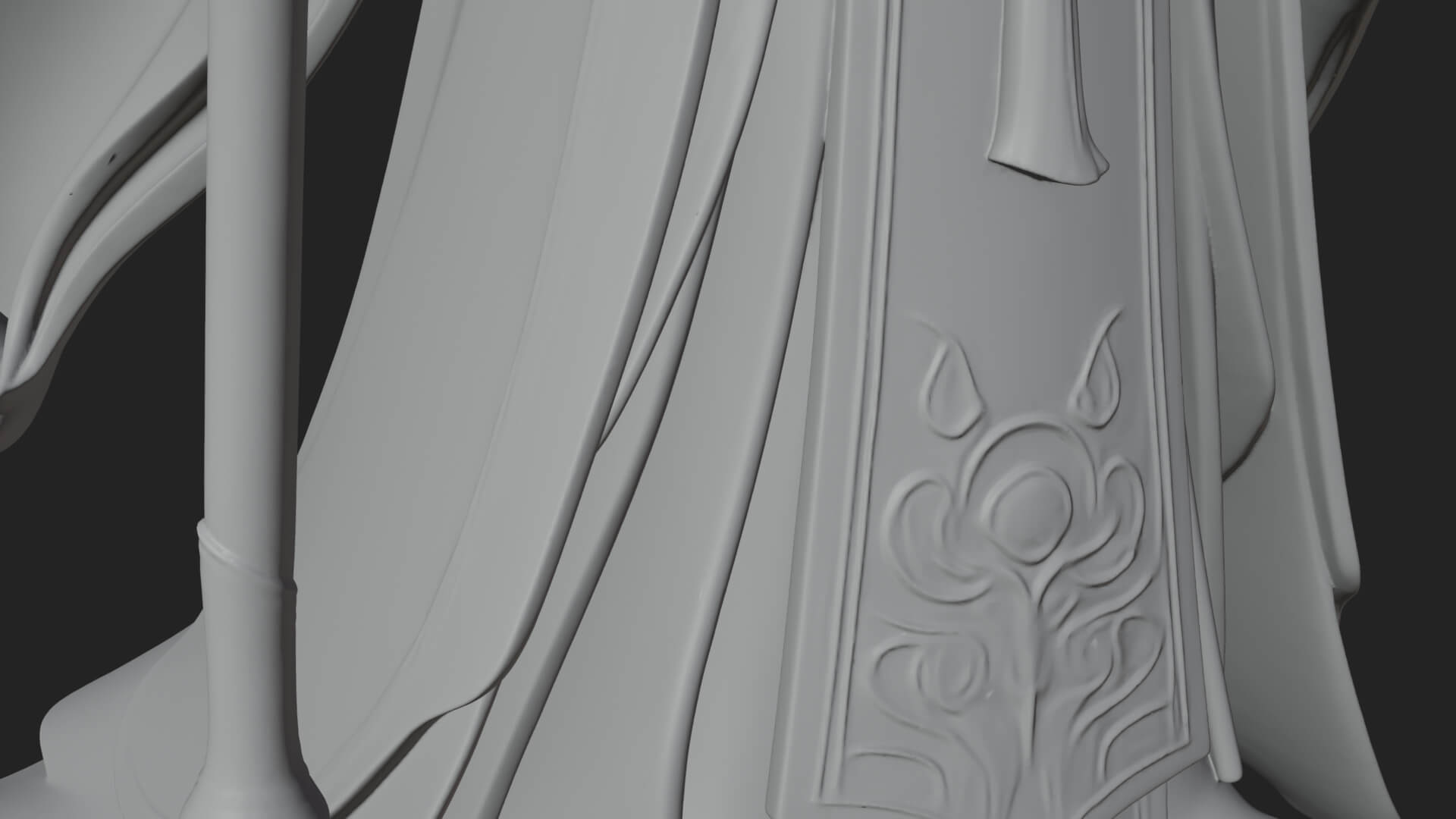 Elven High Mage Statue Design 6 3D Print Model 3D Model