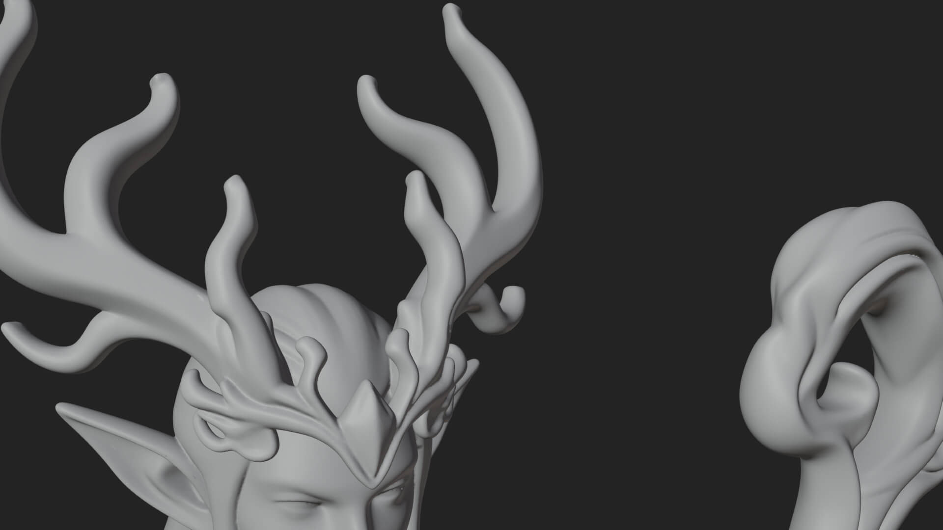 Elven High Mage Statue Design 7 3D Print Model 3D Model