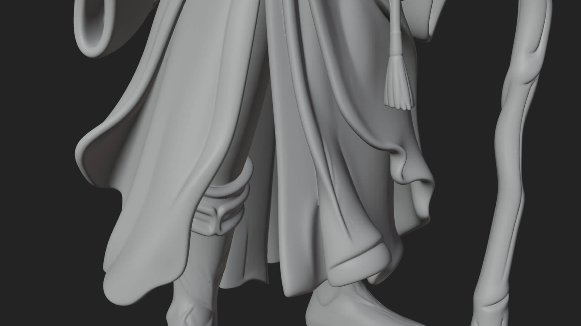 Elven High Mage Statue Design 7 3D Print Model 3D Model