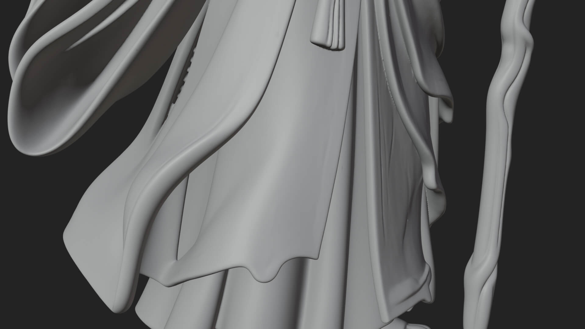 Elven High Mage Statue Design 8 3D Print Model 3D Model