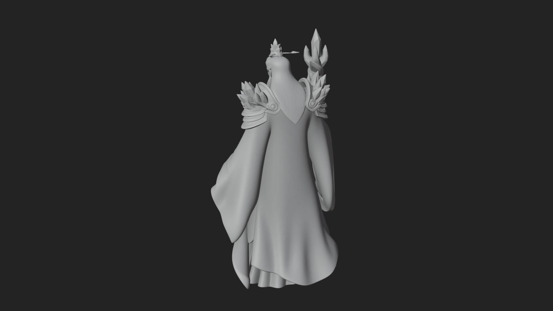 Elven High Mage Statue Design 9 3D Print Model 3D Model