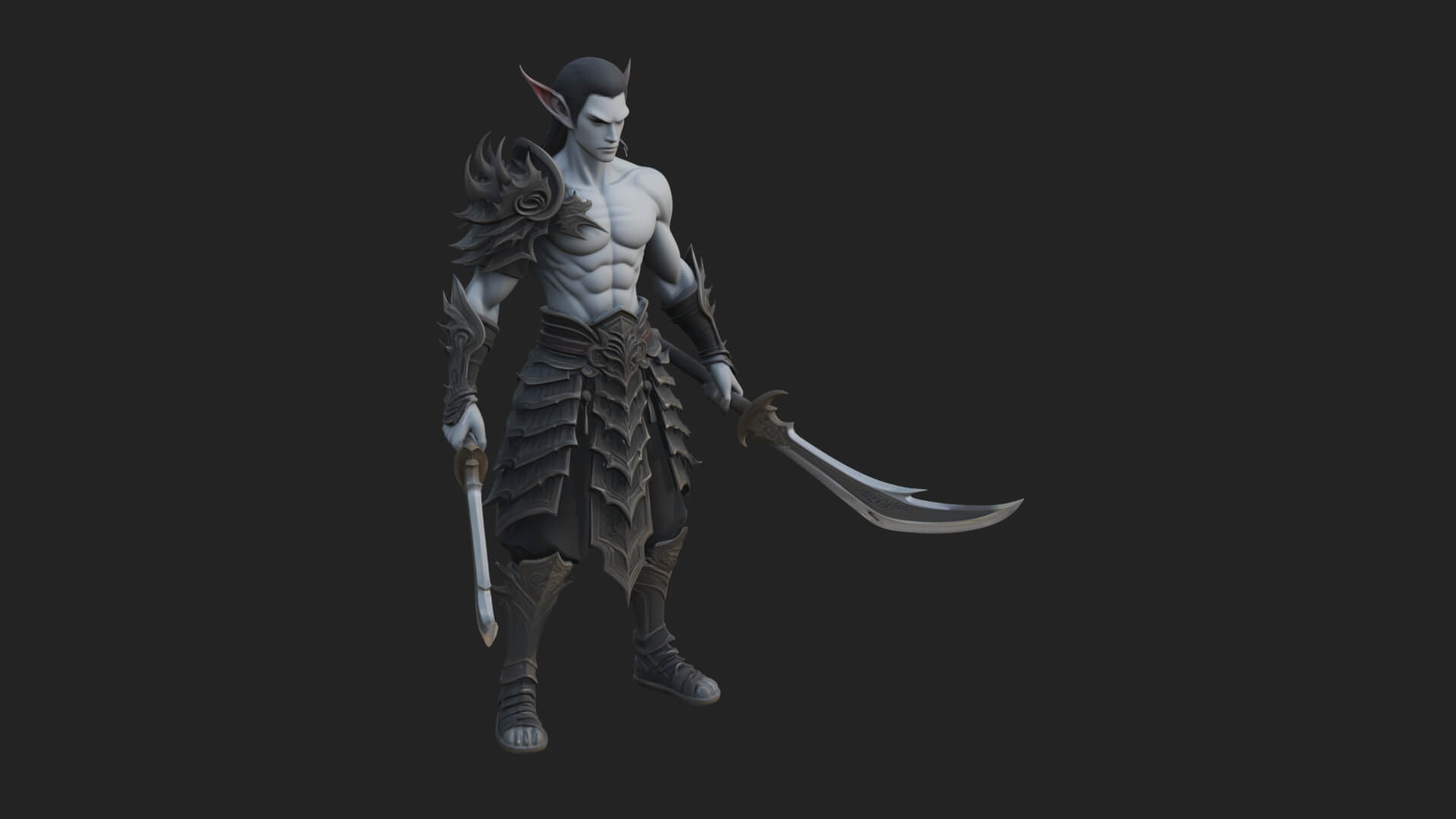 Elven Lord Statue Design 11 3D Print Model 3D Model