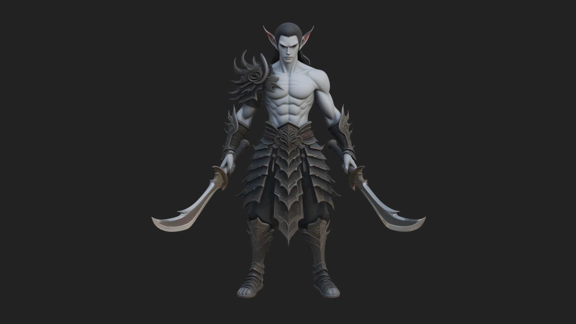 Elven Lord Statue Design 11 3D Print Model 3D Model