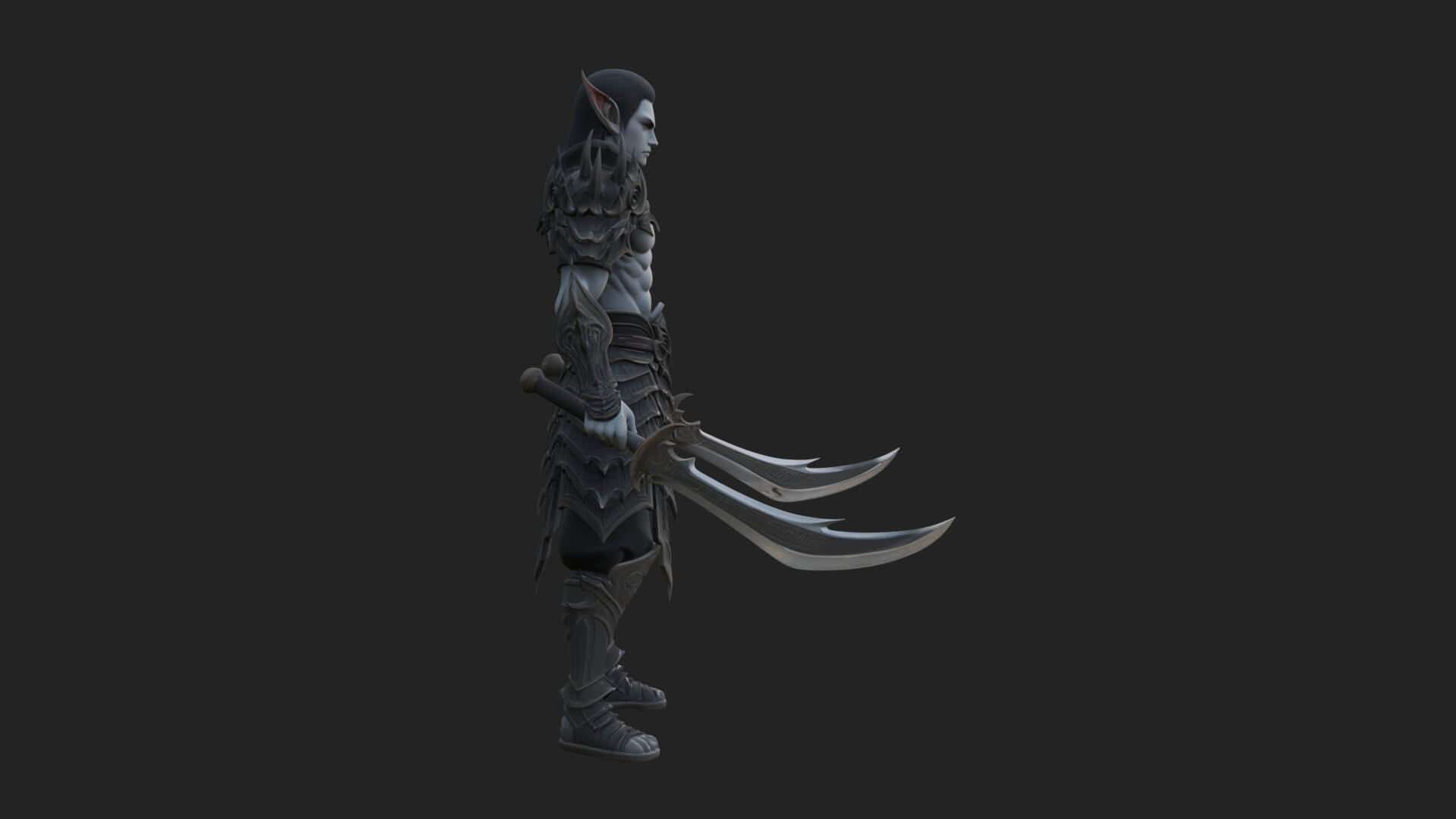 Elven Lord Statue Design 11 3D Print Model 3D Model
