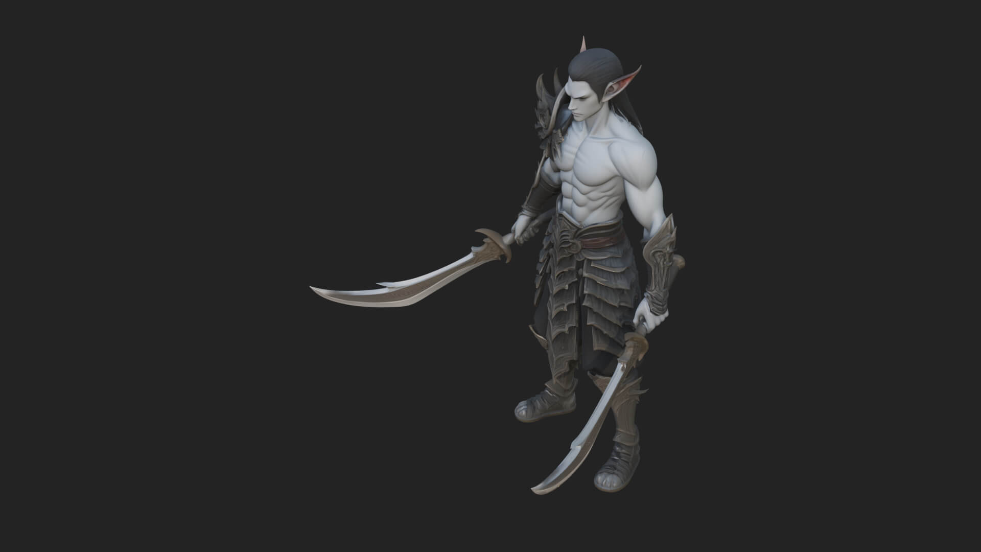 Elven Lord Statue Design 11 3D Print Model 3D Model