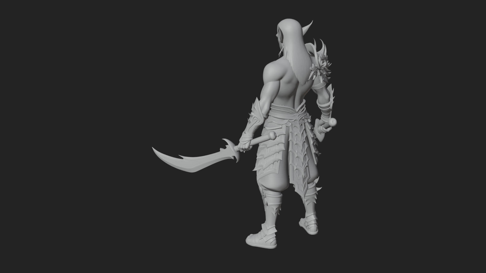 Elven Lord Statue Design 11 3D Print Model 3D Model