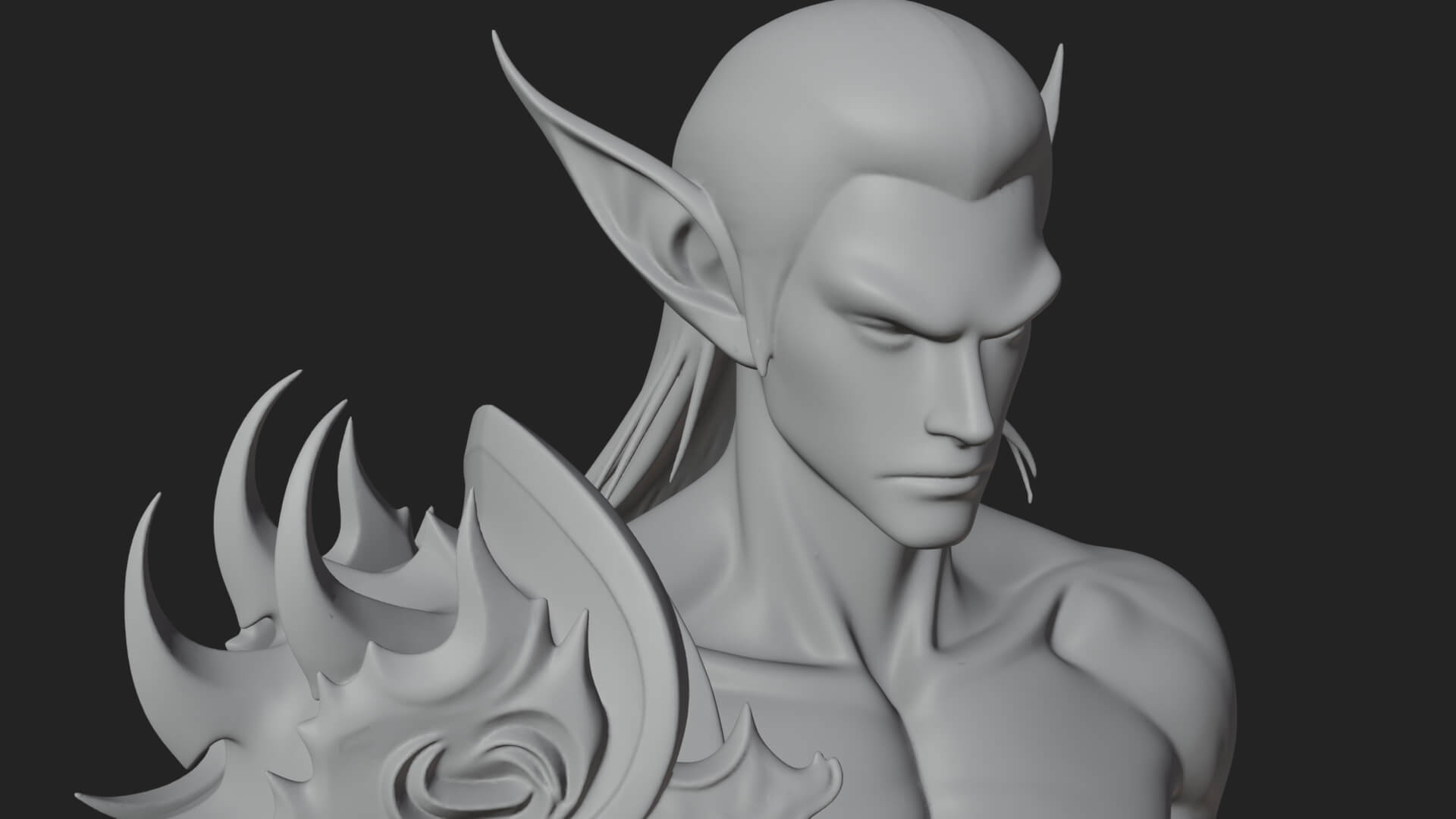 Elven Lord Statue Design 11 3D Print Model 3D Model