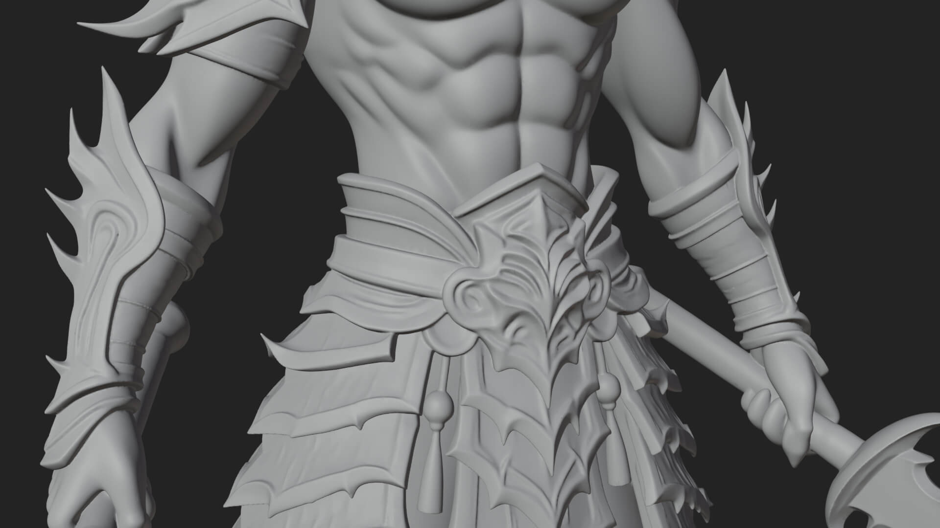 Elven Lord Statue Design 11 3D Print Model 3D Model