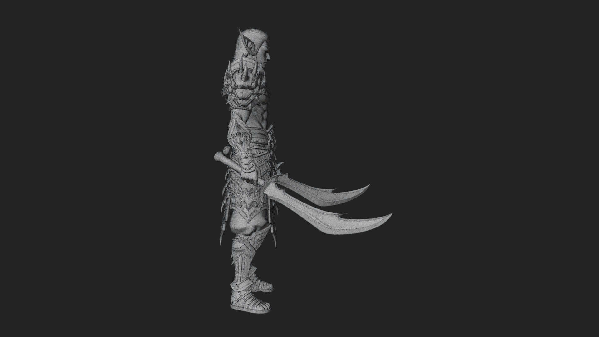 Elven Lord Statue Design 11 3D Print Model 3D Model
