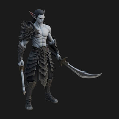 Elven Lord Statue Design 11 3D Print Model
