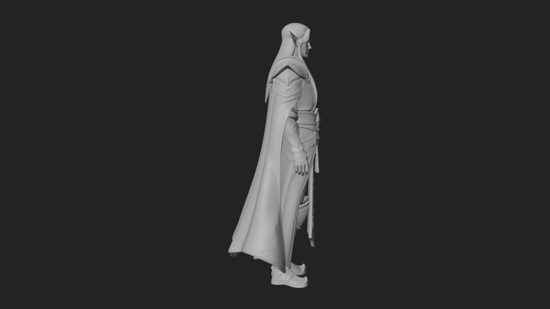 Elven Lord Statue Design 12 3D Print Model 3D Model