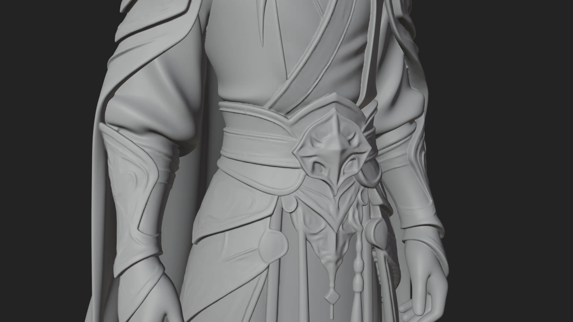 Elven Lord Statue Design 12 3D Print Model 3D Model