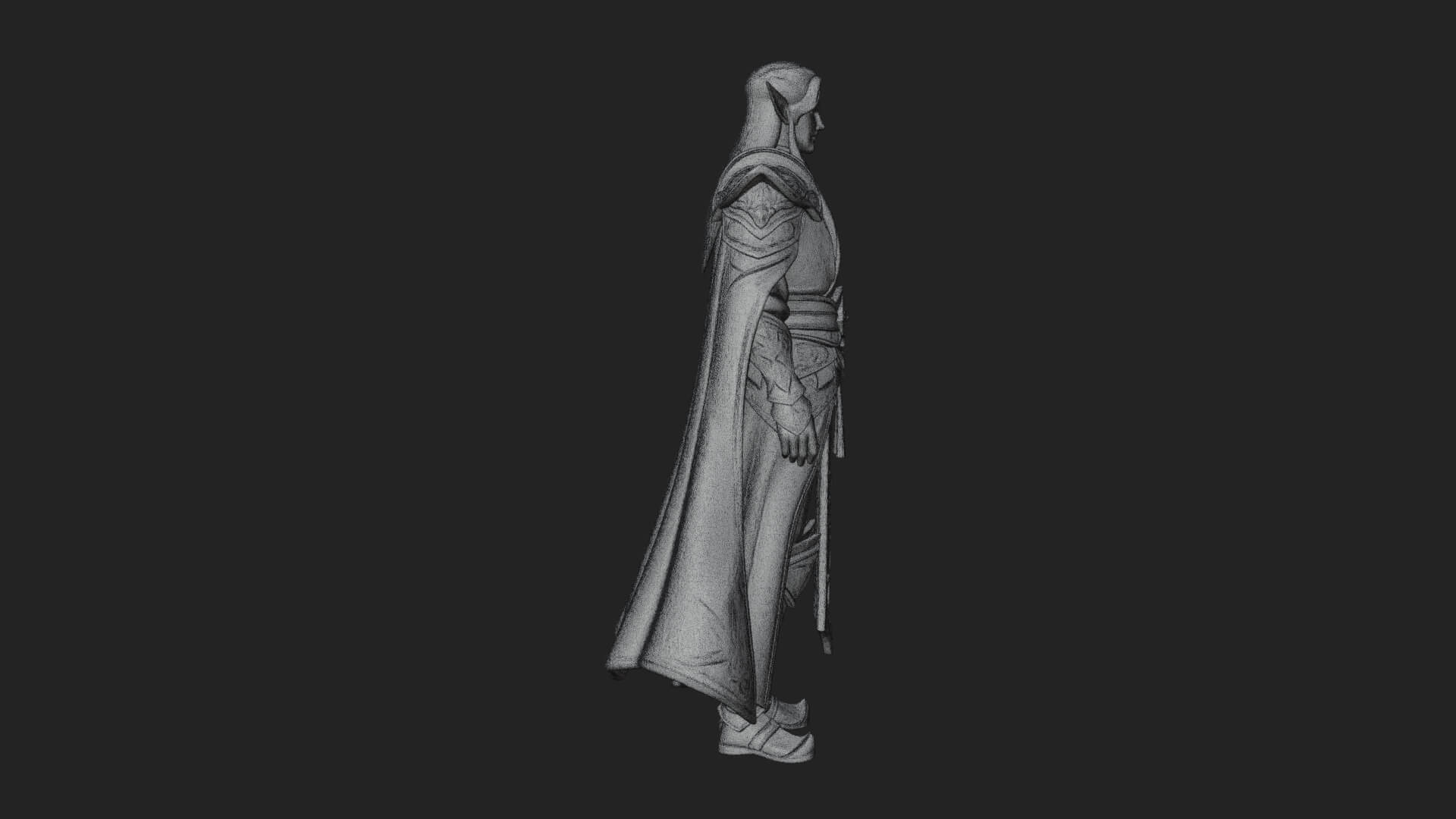 Elven Lord Statue Design 12 3D Print Model 3D Model