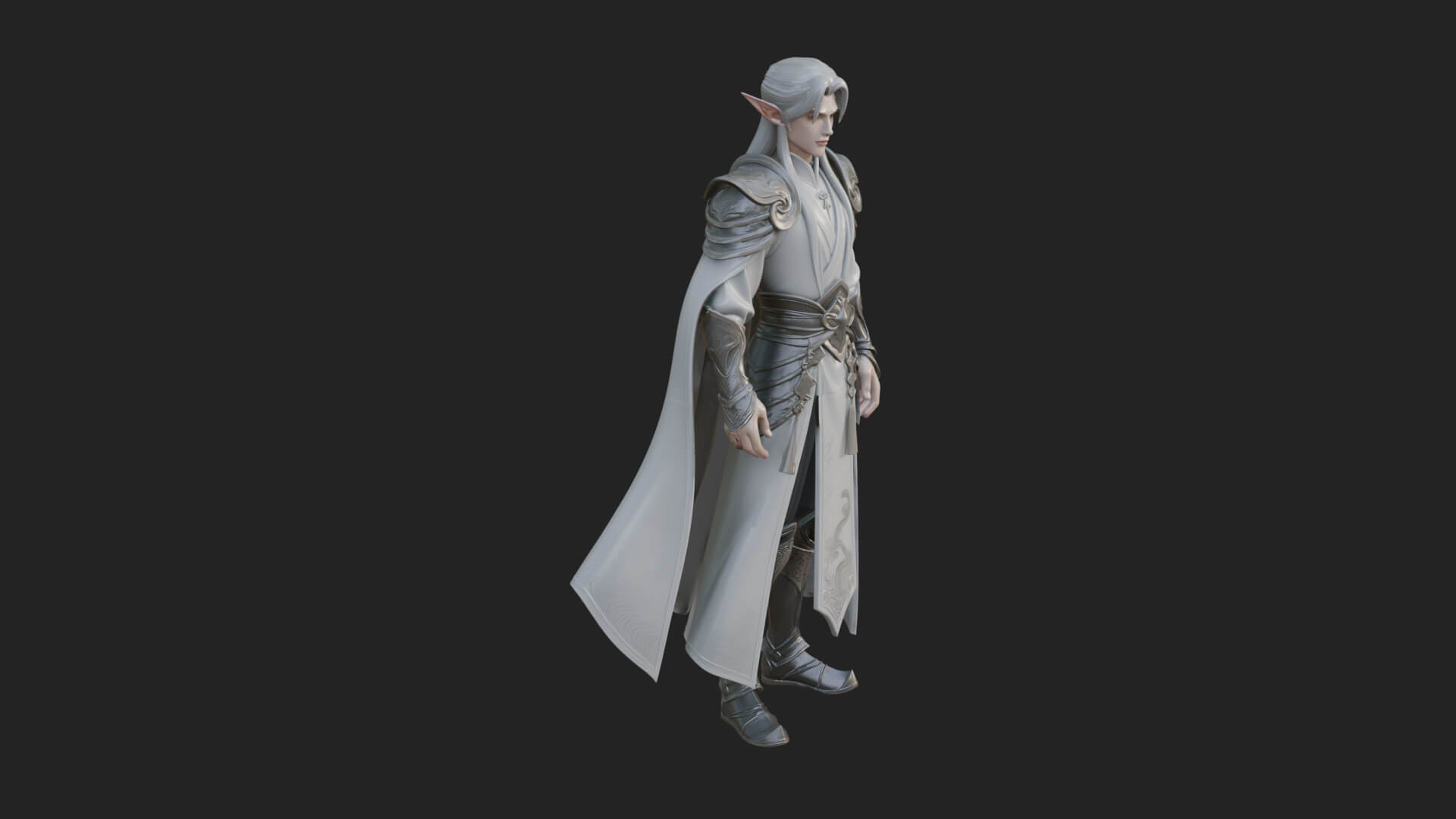 Elven Lord Statue Design 13 3D Print Model 3D Model