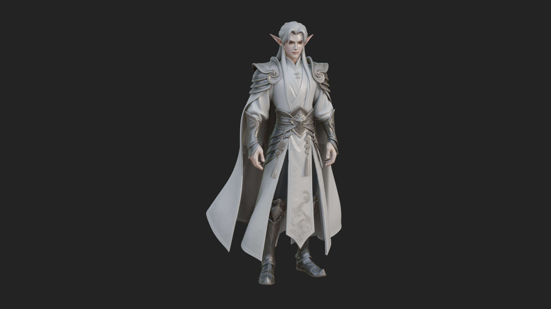 Elven Lord Statue Design 13 3D Print Model 3D Model