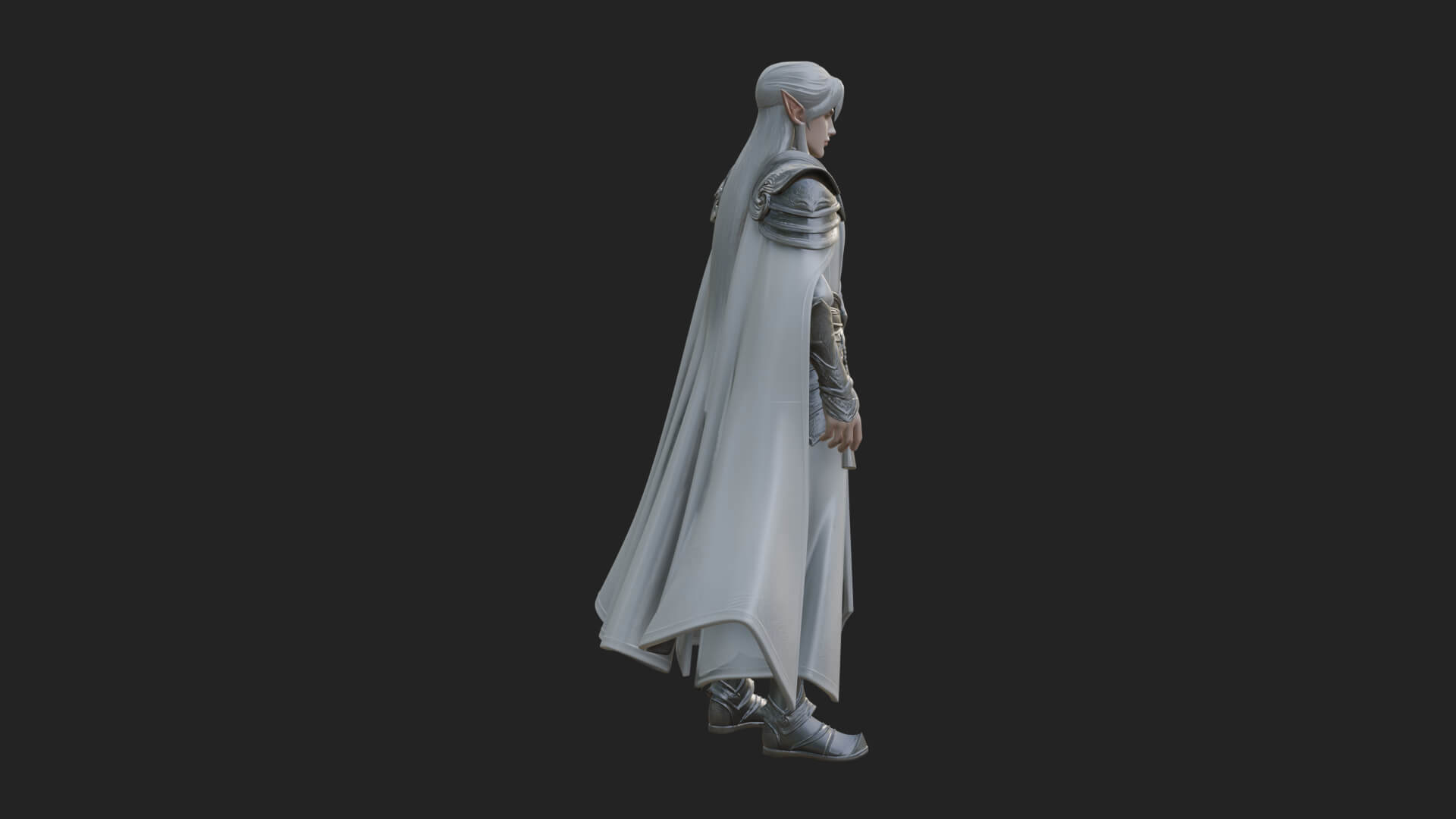 Elven Lord Statue Design 13 3D Print Model 3D Model