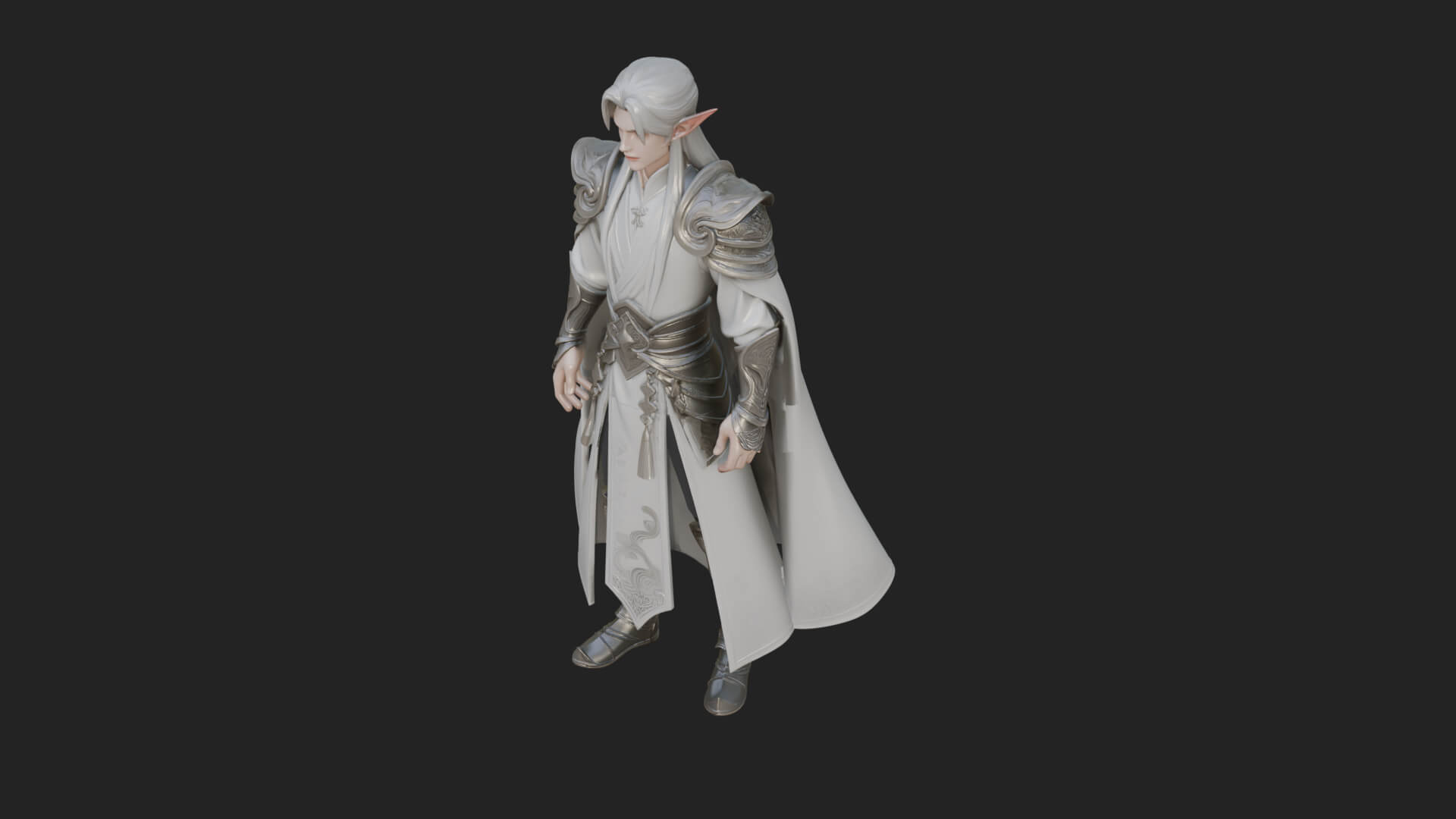 Elven Lord Statue Design 13 3D Print Model 3D Model