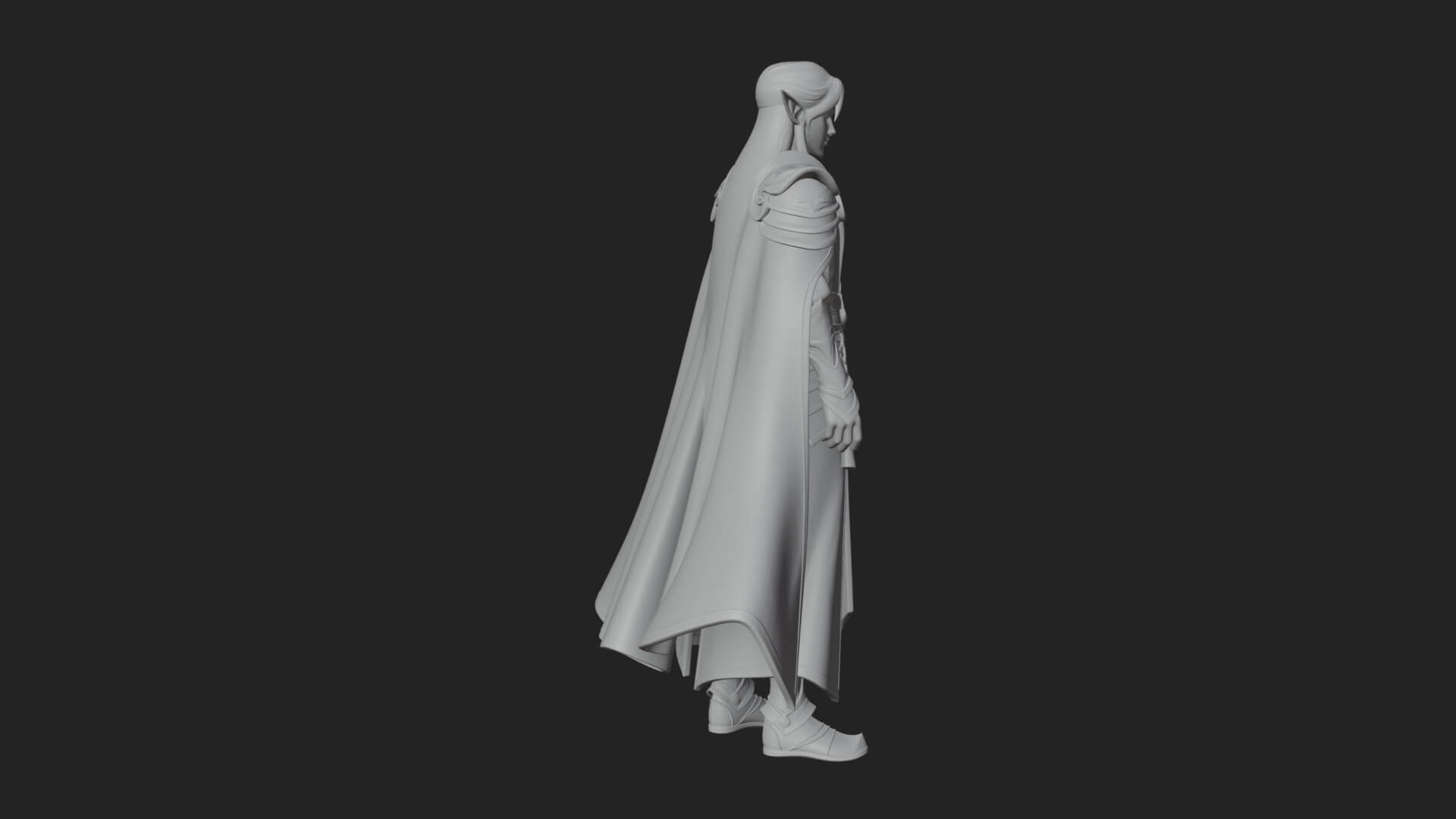 Elven Lord Statue Design 13 3D Print Model 3D Model