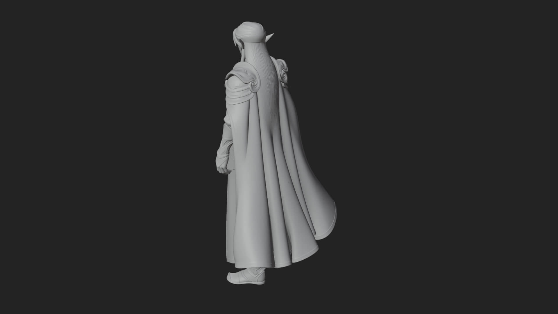 Elven Lord Statue Design 13 3D Print Model 3D Model