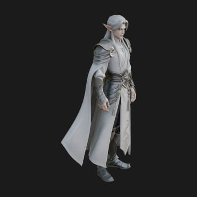 Elven Lord Statue Design 13 3D Print Model