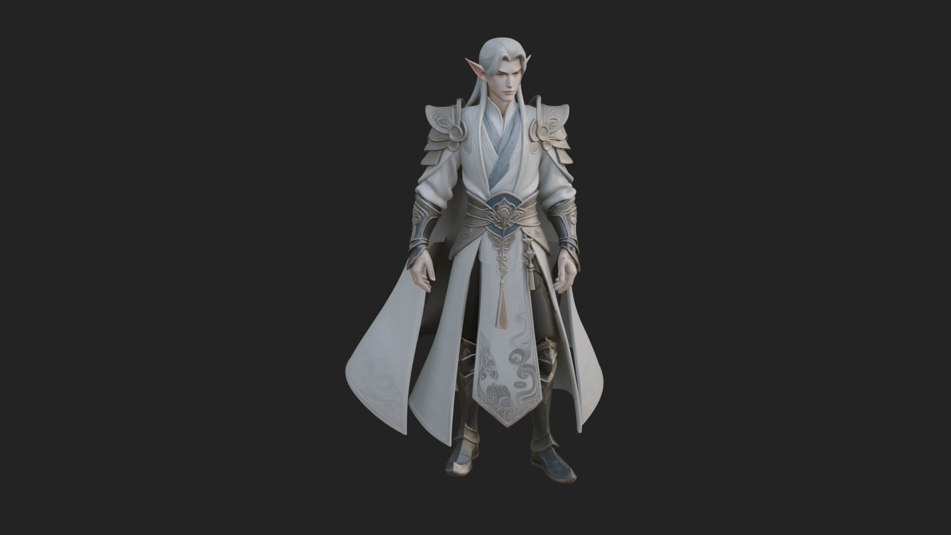 Elven Lord Statue Design 14 3D Print Model 3D Model