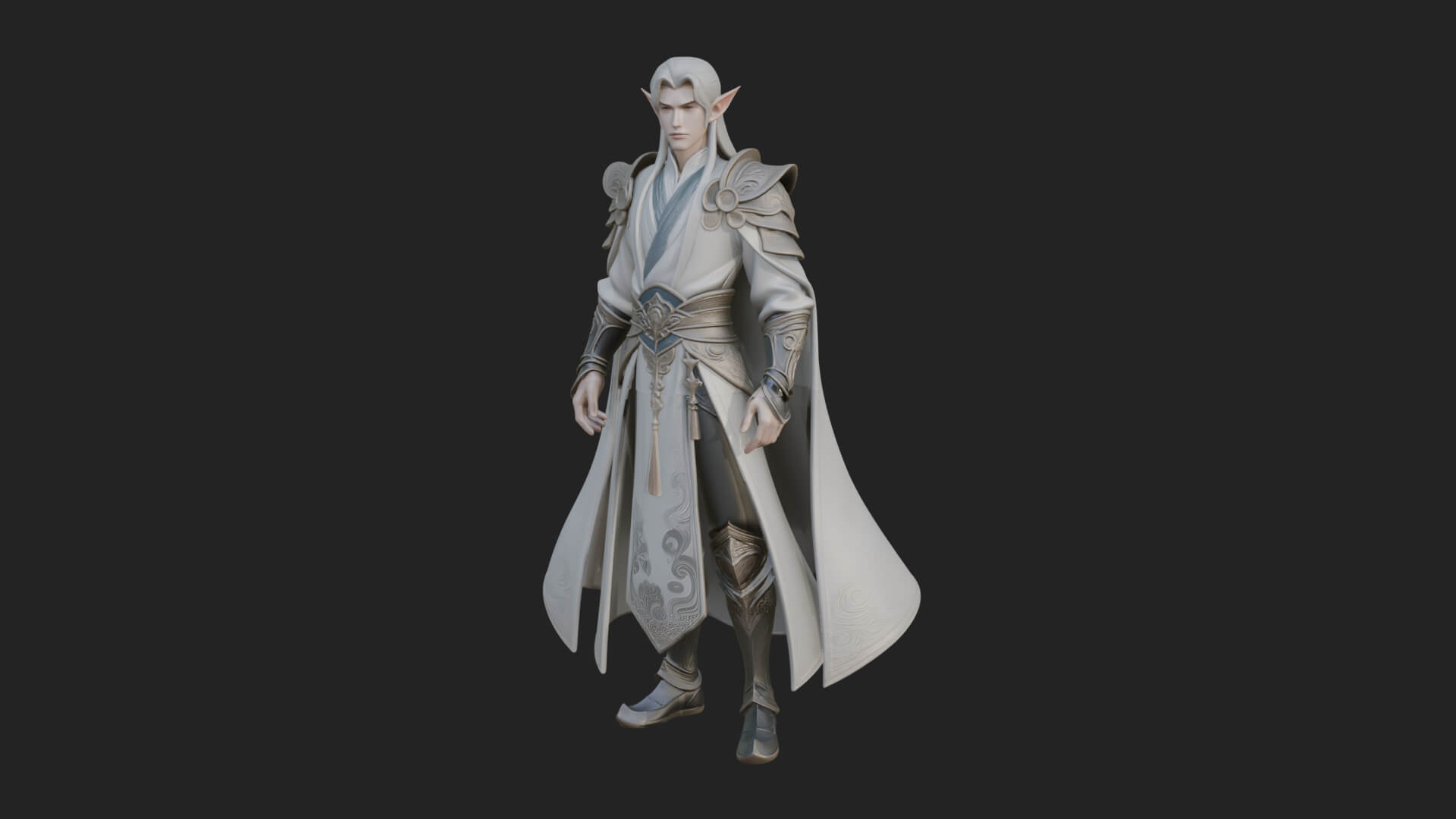 Elven Lord Statue Design 14 3D Print Model 3D Model