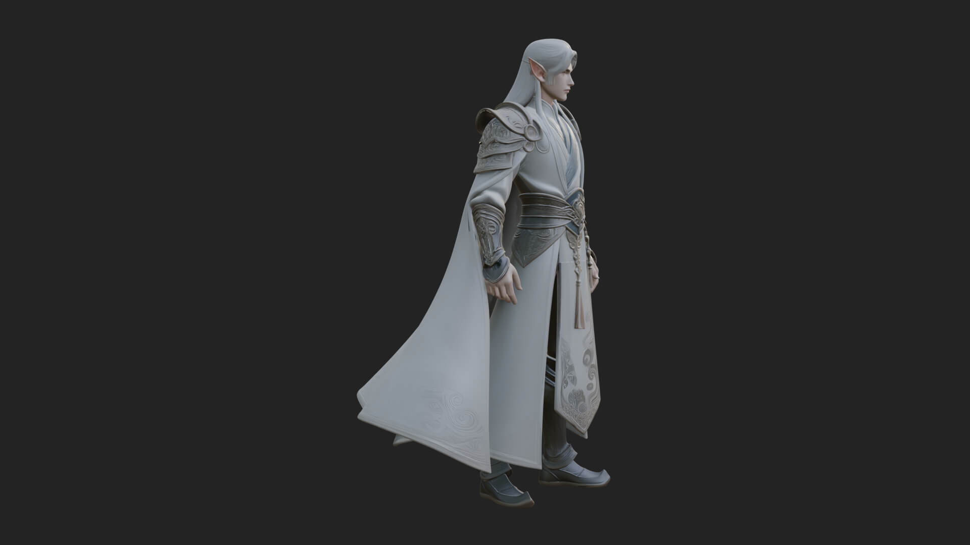 Elven Lord Statue Design 14 3D Print Model 3D Model