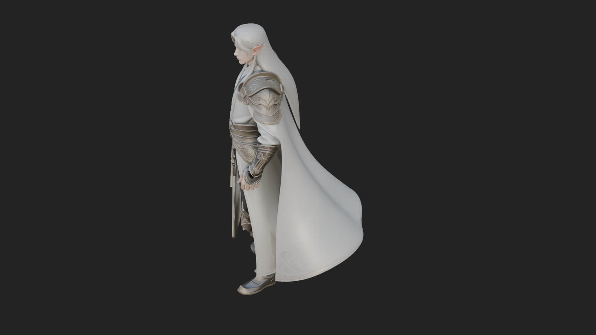 Elven Lord Statue Design 14 3D Print Model 3D Model
