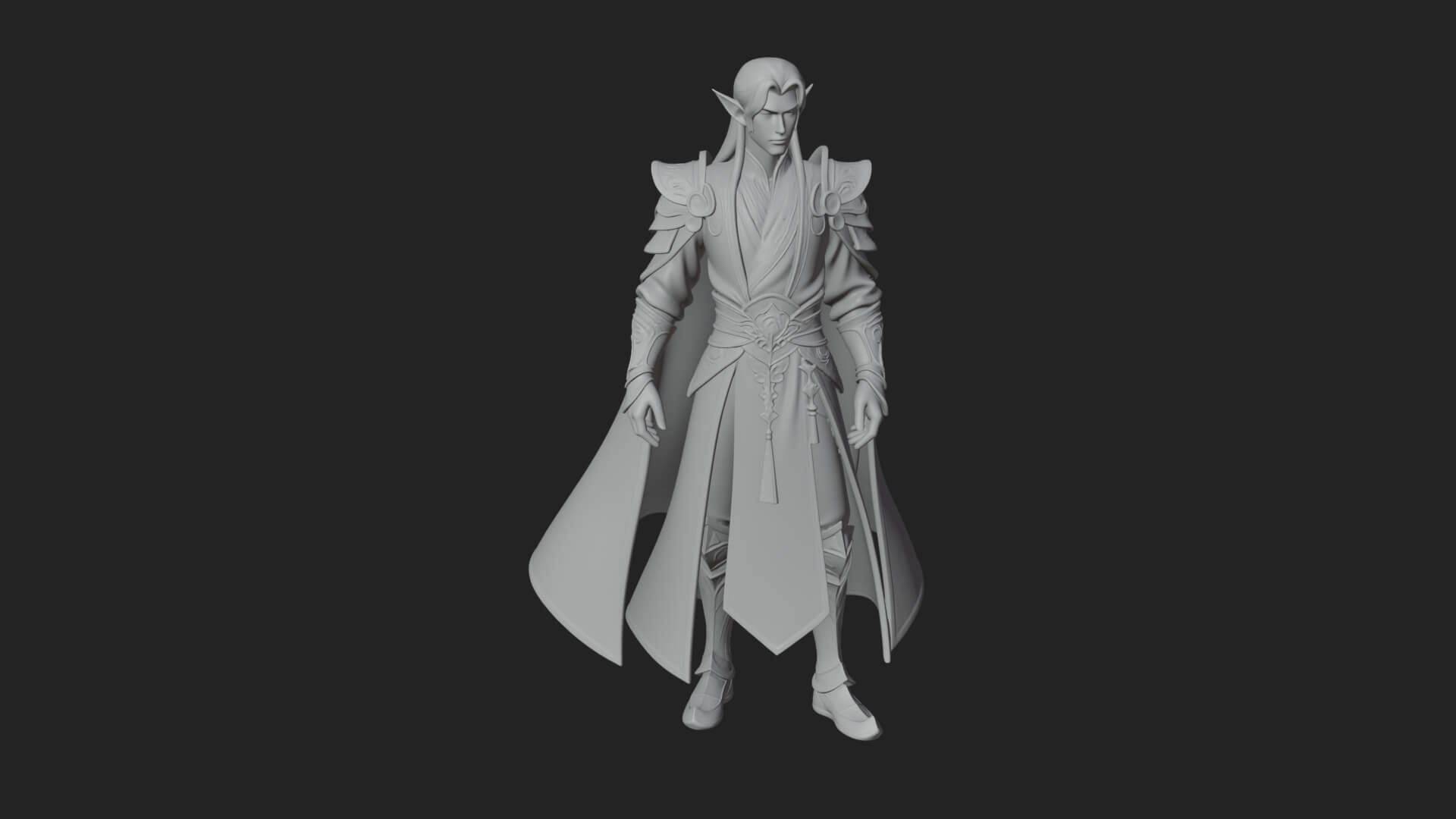 Elven Lord Statue Design 14 3D Print Model 3D Model