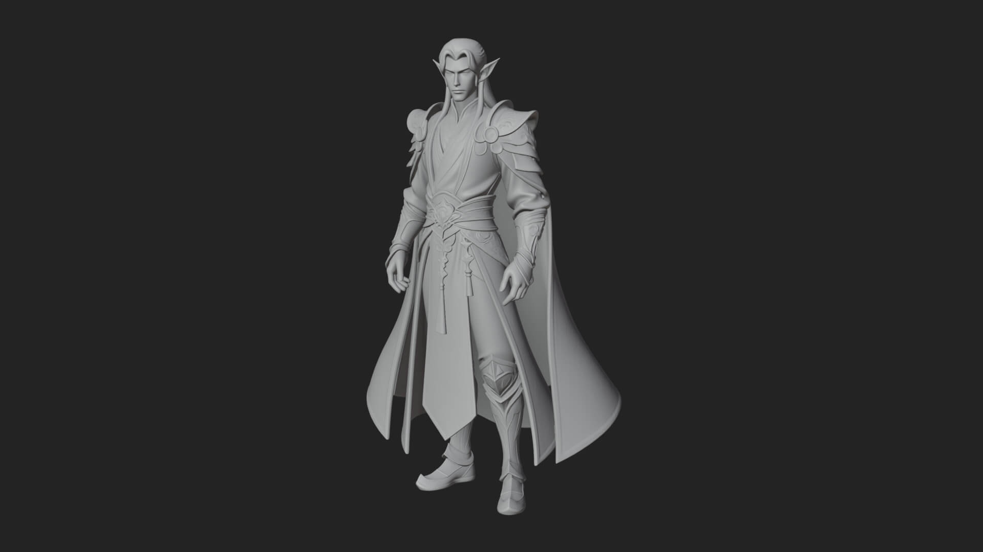 Elven Lord Statue Design 14 3D Print Model 3D Model