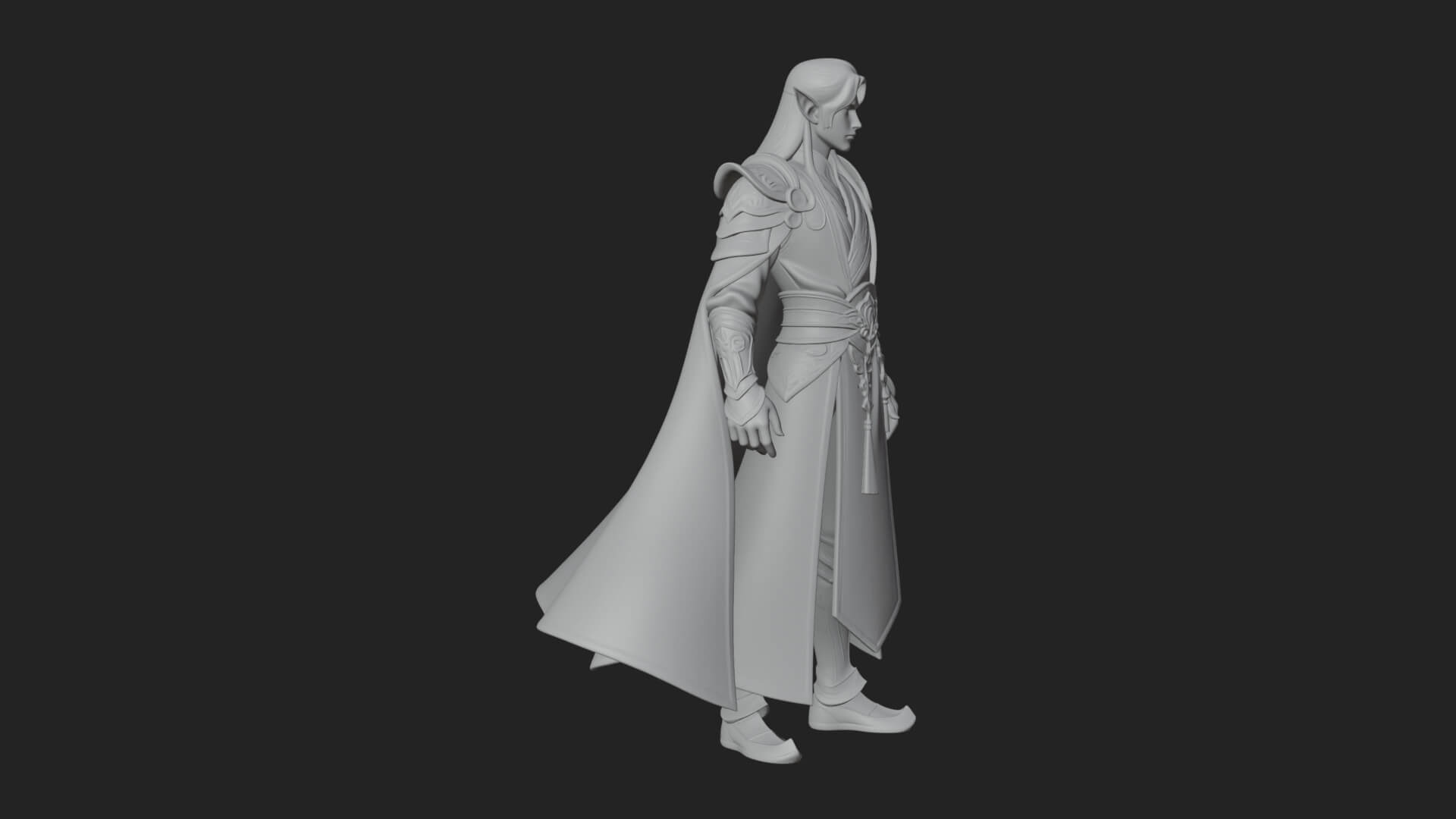 Elven Lord Statue Design 14 3D Print Model 3D Model