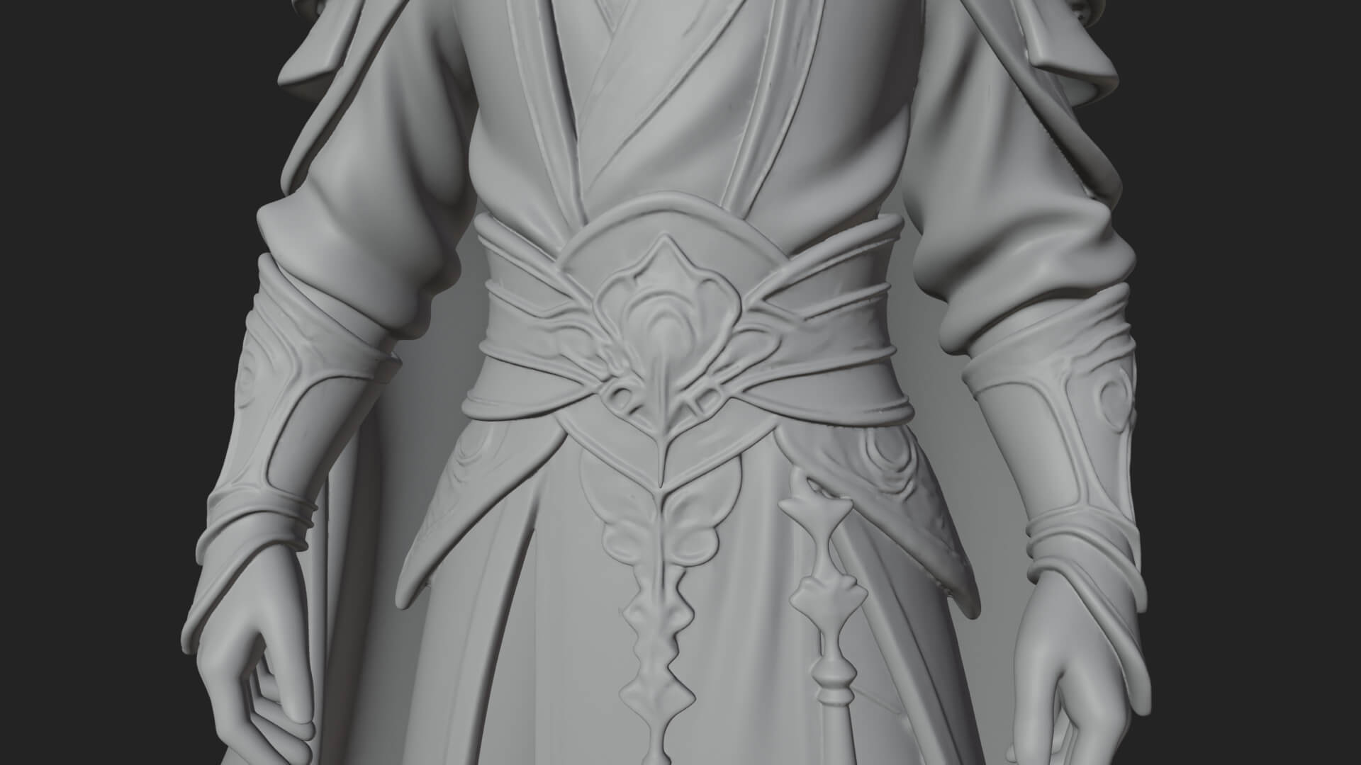 Elven Lord Statue Design 14 3D Print Model 3D Model