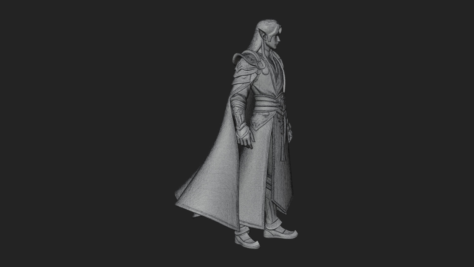 Elven Lord Statue Design 14 3D Print Model 3D Model