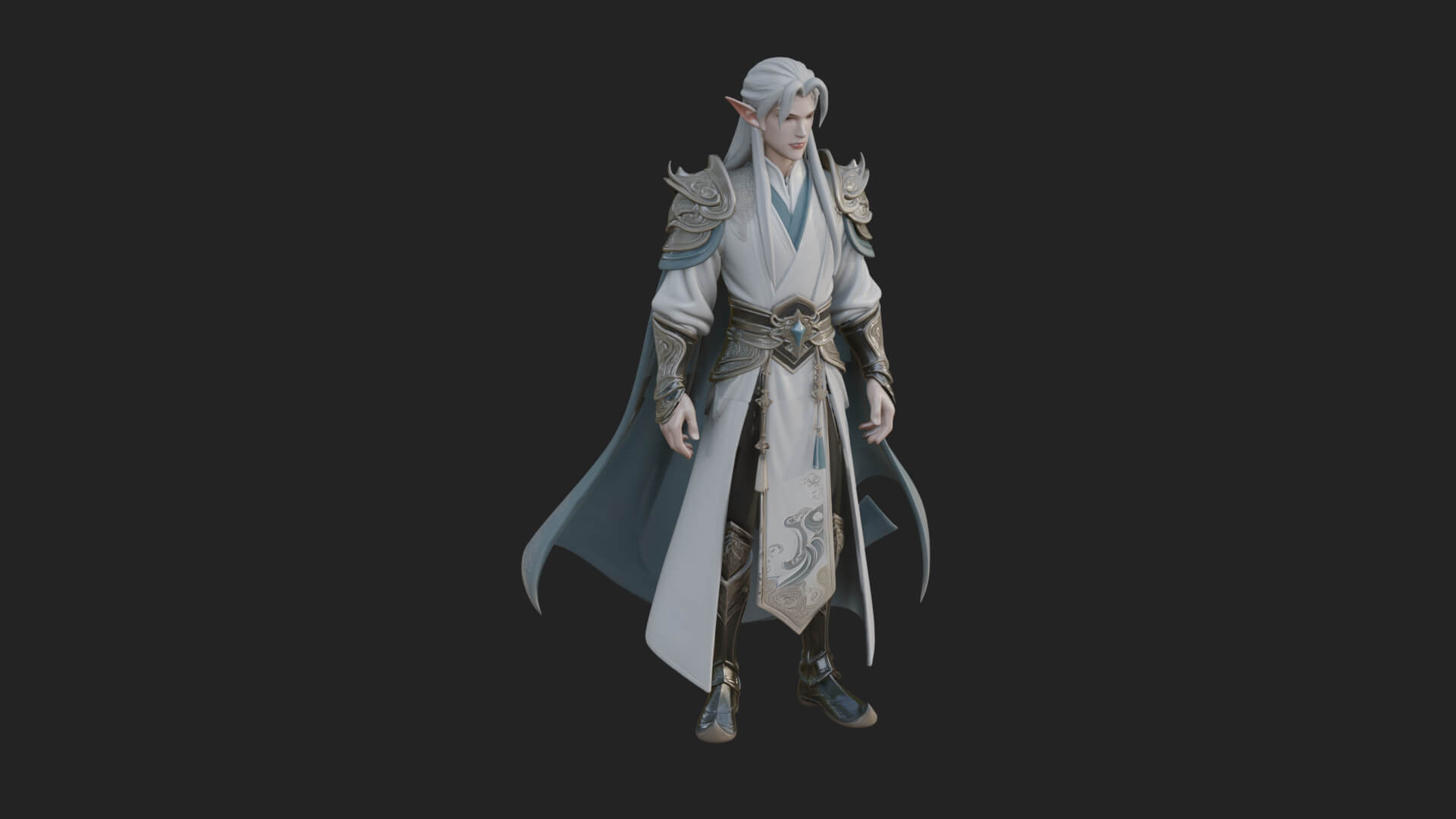 Elven Lord Statue Design 15 3D Print Model 3D Model