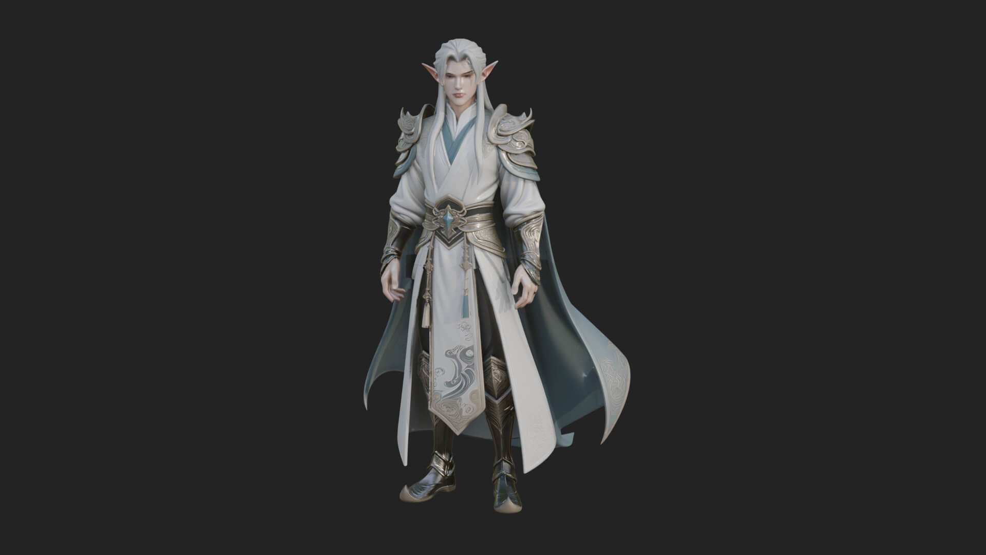 Elven Lord Statue Design 15 3D Print Model 3D Model