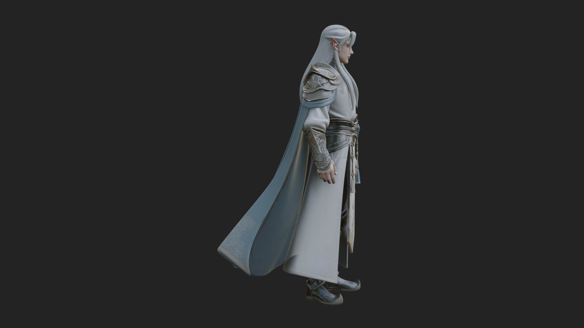 Elven Lord Statue Design 15 3D Print Model 3D Model