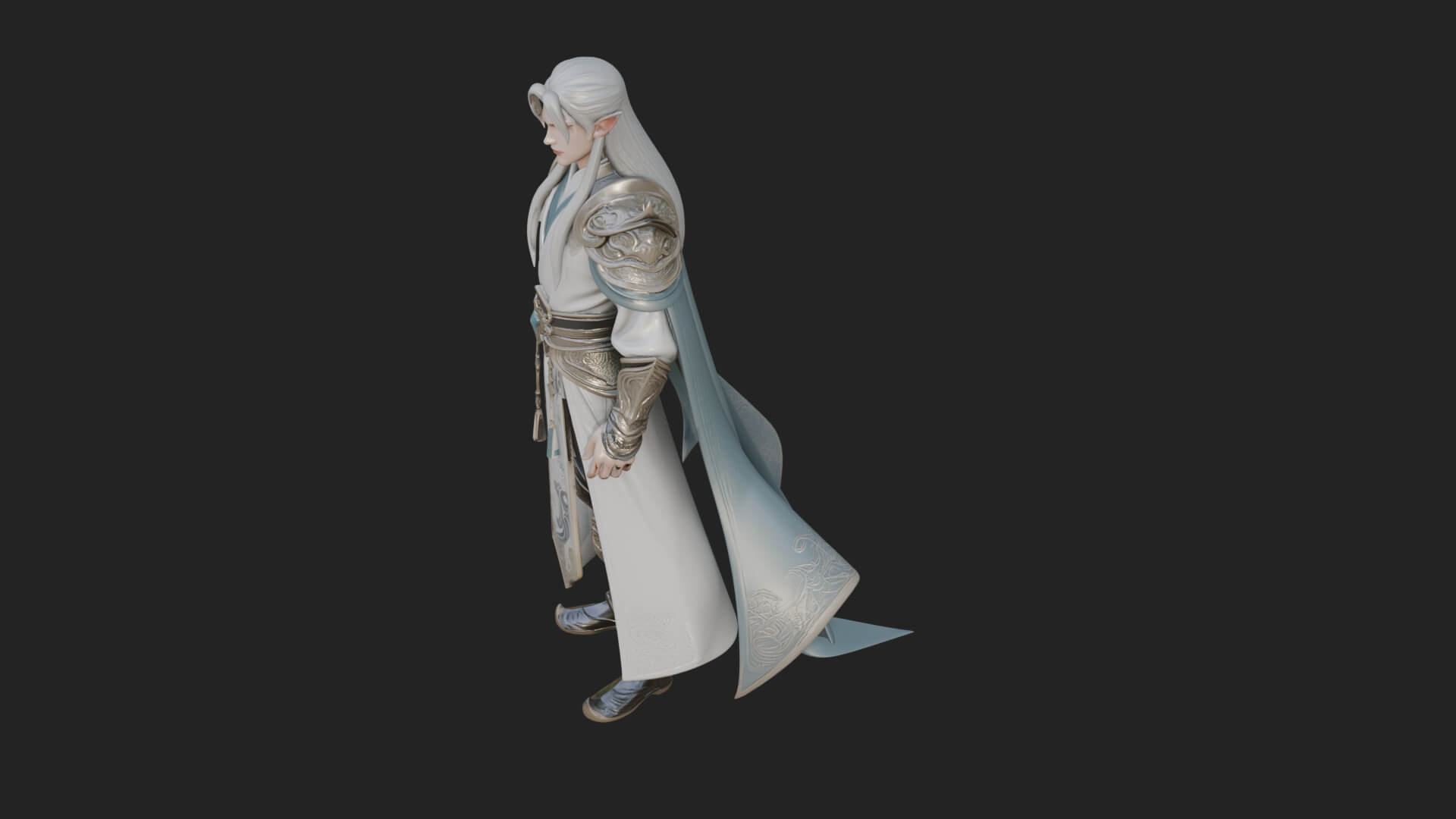 Elven Lord Statue Design 15 3D Print Model 3D Model