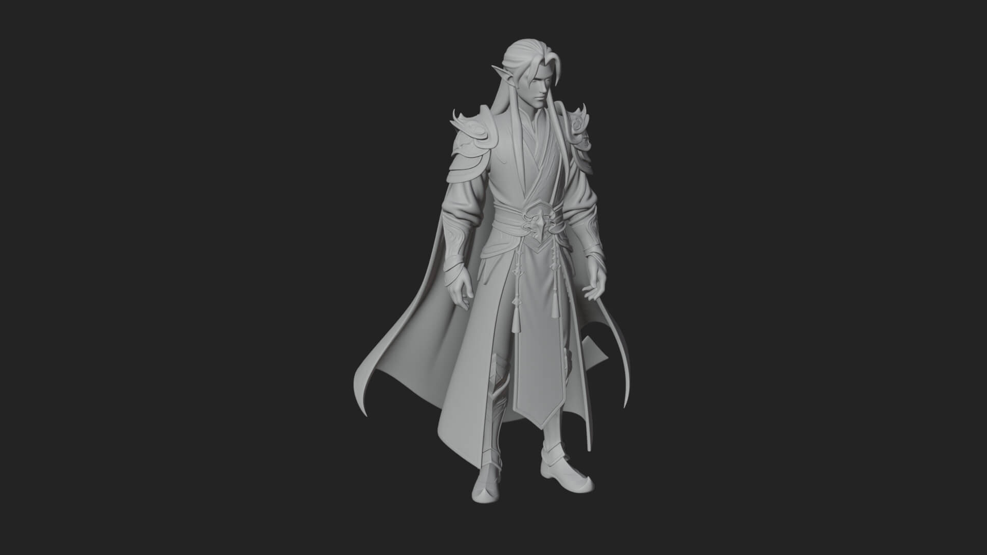 Elven Lord Statue Design 15 3D Print Model 3D Model