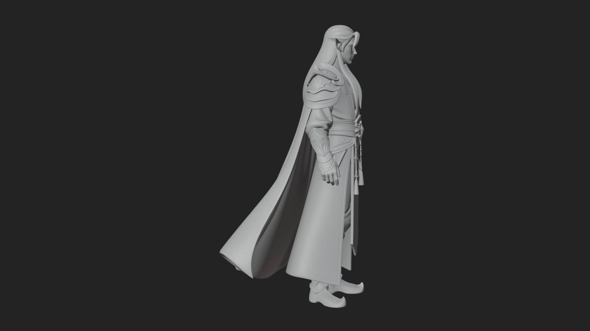 Elven Lord Statue Design 15 3D Print Model 3D Model