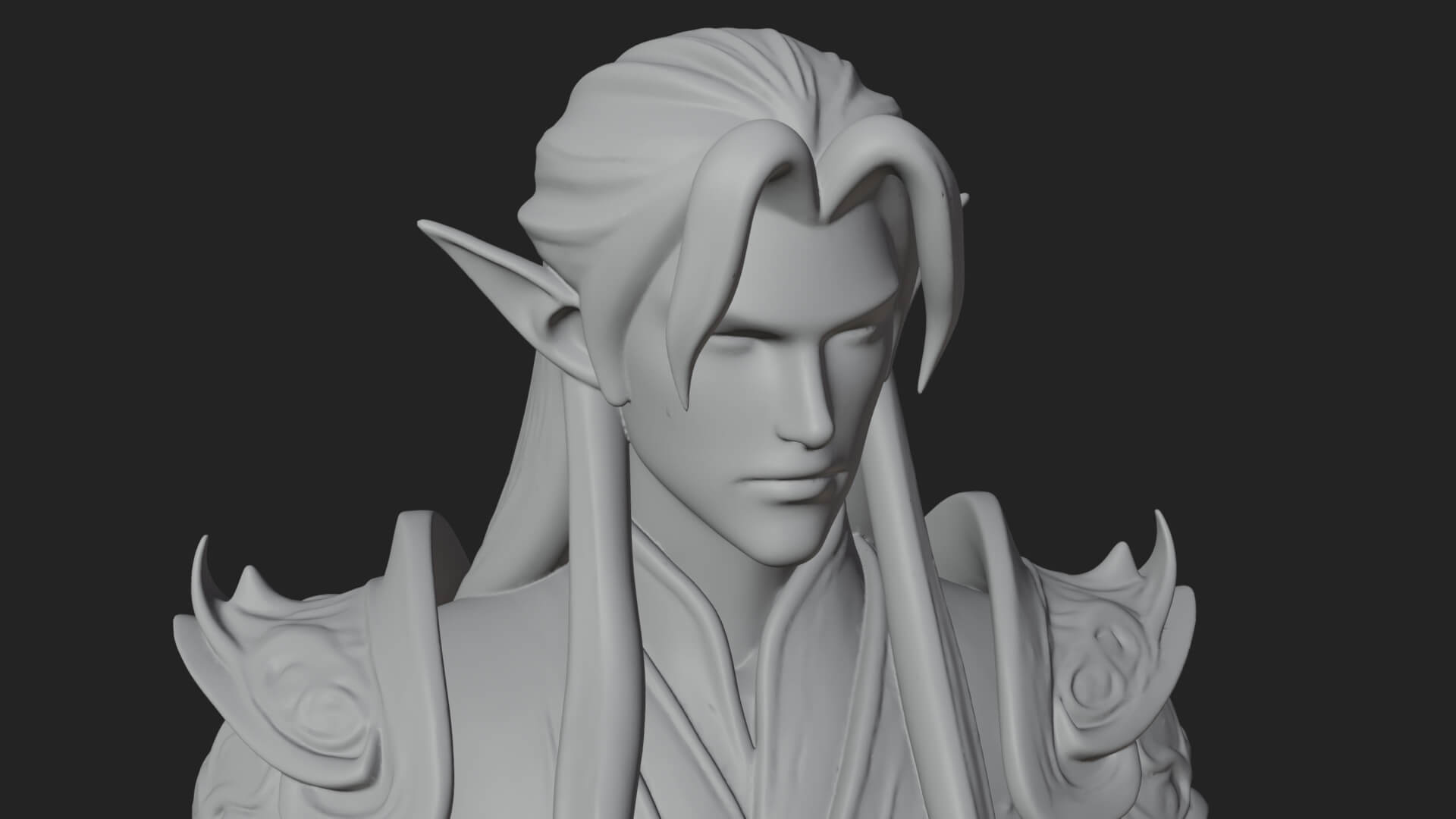 Elven Lord Statue Design 15 3D Print Model 3D Model