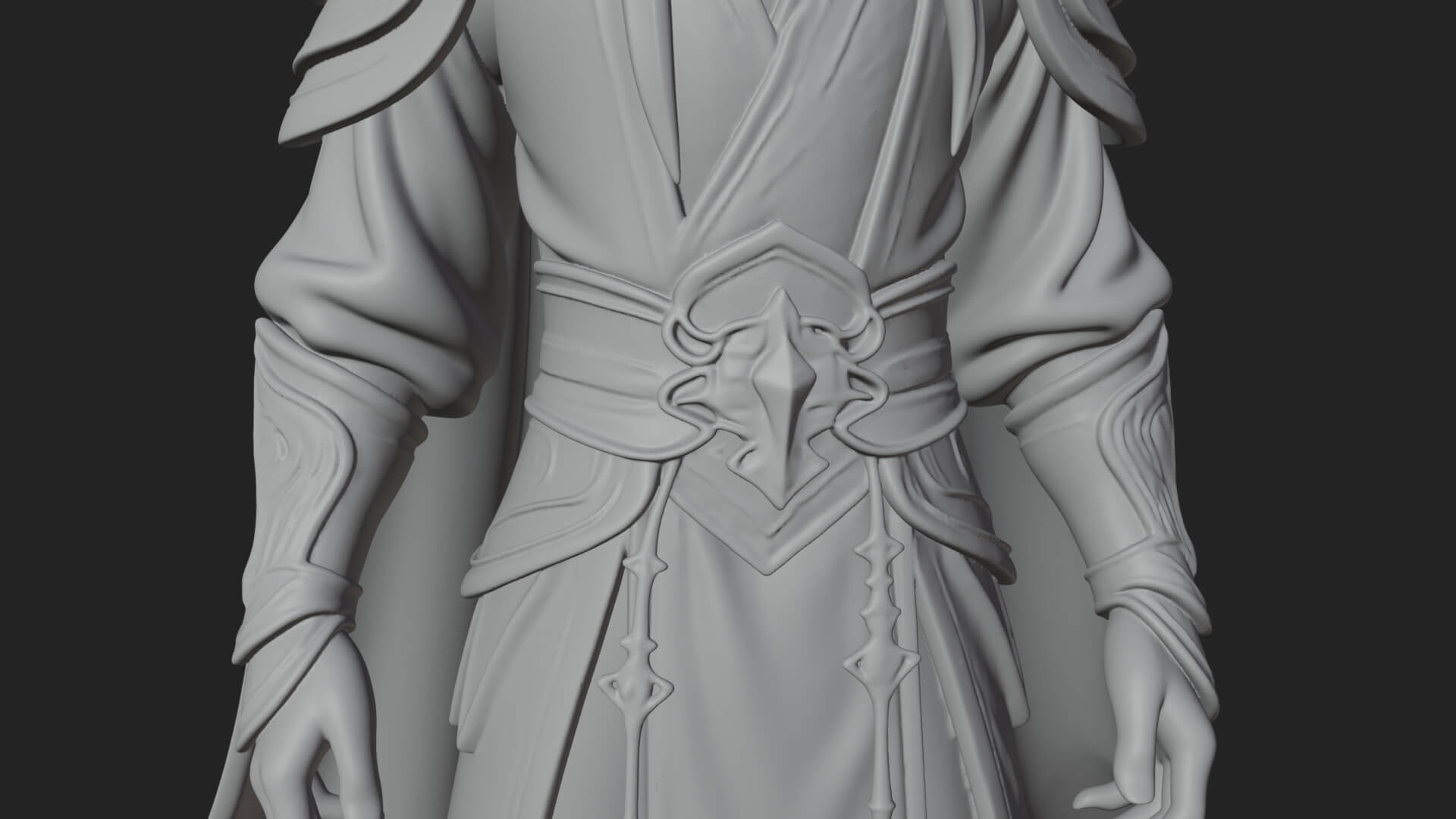 Elven Lord Statue Design 15 3D Print Model 3D Model