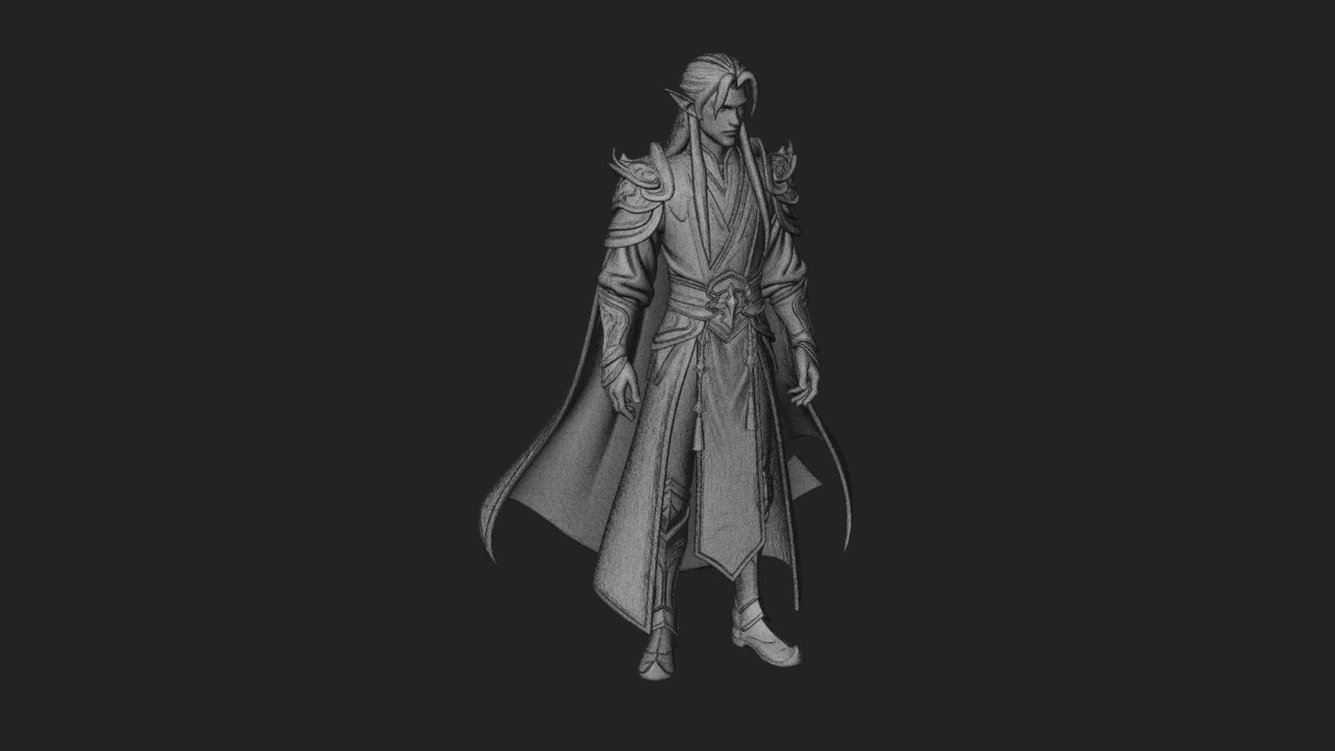 Elven Lord Statue Design 15 3D Print Model 3D Model