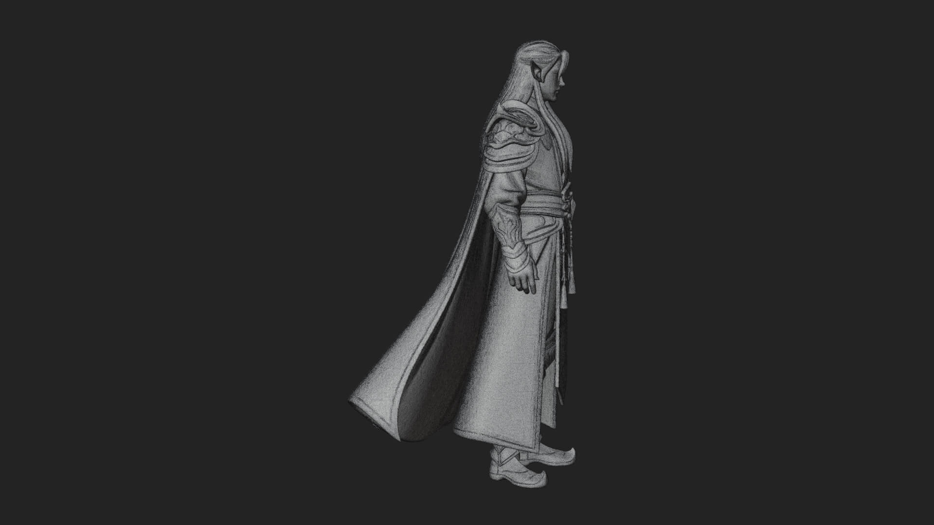 Elven Lord Statue Design 15 3D Print Model 3D Model