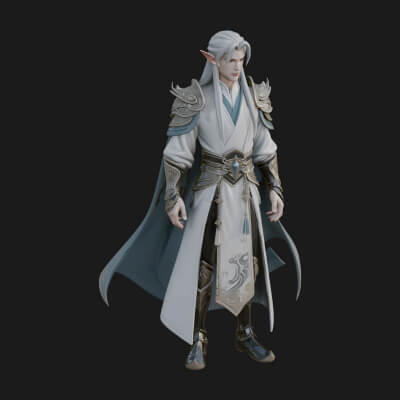 Elven Lord Statue Design 15 3D Print Model