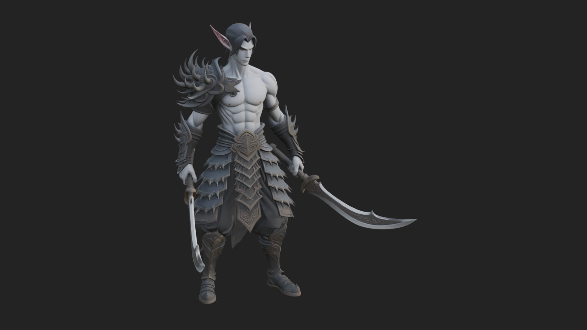 Elven Lord Statue Design 16 3D Print Model 3D Model